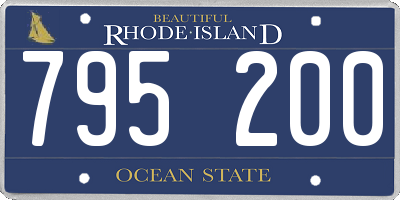RI license plate 795200