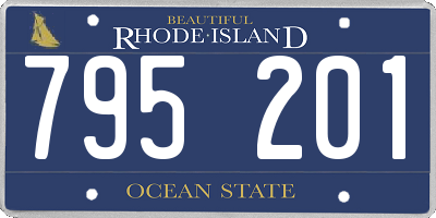RI license plate 795201