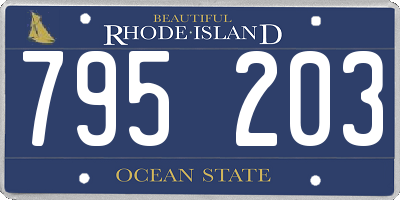 RI license plate 795203
