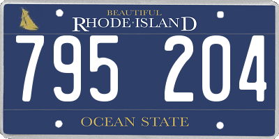 RI license plate 795204