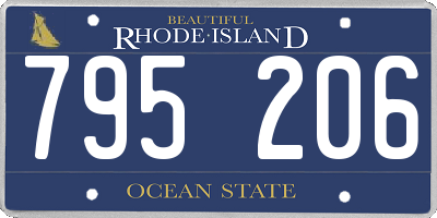 RI license plate 795206