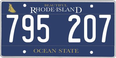 RI license plate 795207
