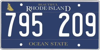 RI license plate 795209
