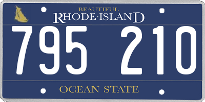 RI license plate 795210
