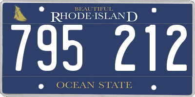 RI license plate 795212