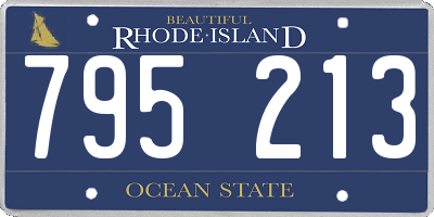 RI license plate 795213