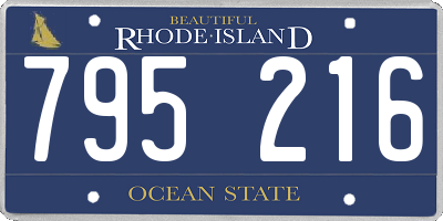 RI license plate 795216
