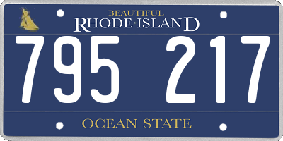 RI license plate 795217