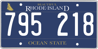 RI license plate 795218