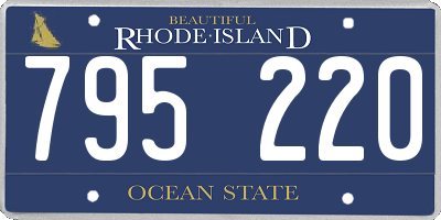 RI license plate 795220