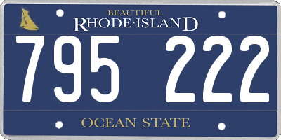 RI license plate 795222