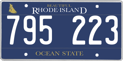 RI license plate 795223