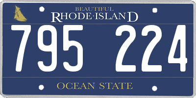 RI license plate 795224