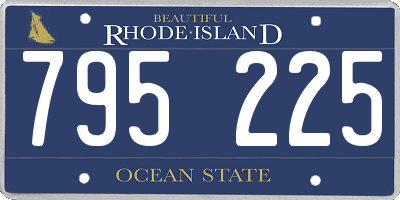 RI license plate 795225