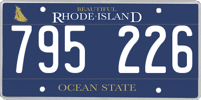 RI license plate 795226