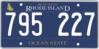 RI license plate 795227
