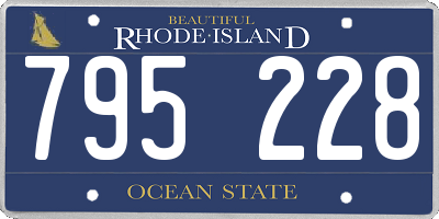 RI license plate 795228
