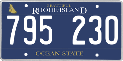 RI license plate 795230