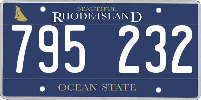 RI license plate 795232