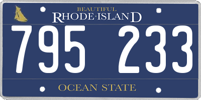 RI license plate 795233