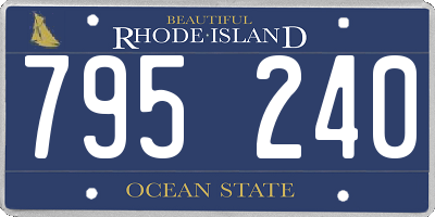 RI license plate 795240