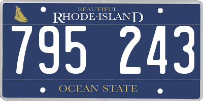 RI license plate 795243