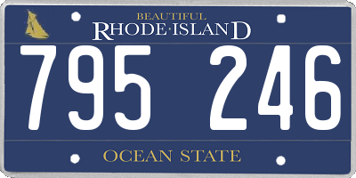RI license plate 795246