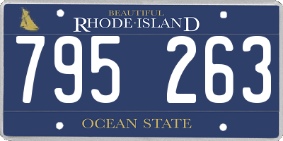 RI license plate 795263