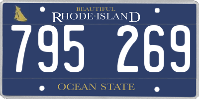 RI license plate 795269