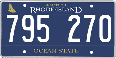 RI license plate 795270