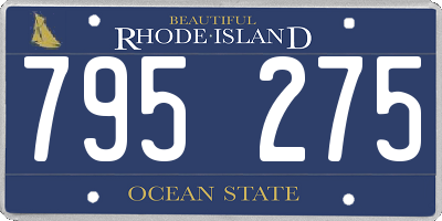 RI license plate 795275