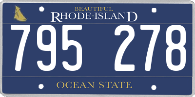 RI license plate 795278