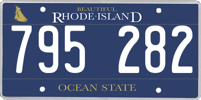 RI license plate 795282