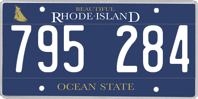 RI license plate 795284