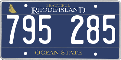 RI license plate 795285