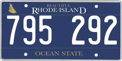 RI license plate 795292