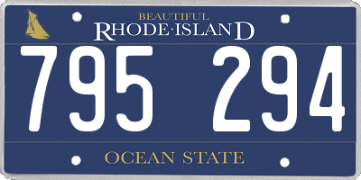 RI license plate 795294