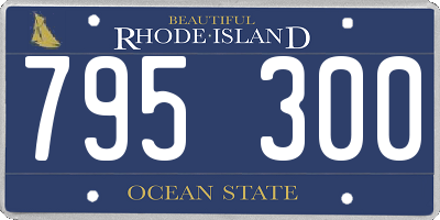 RI license plate 795300