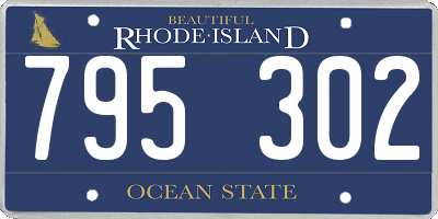 RI license plate 795302