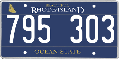 RI license plate 795303