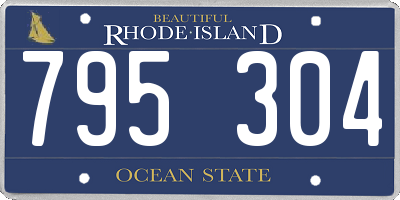 RI license plate 795304