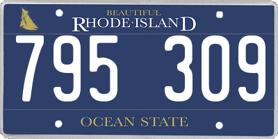 RI license plate 795309