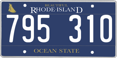 RI license plate 795310