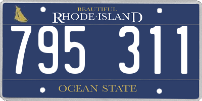 RI license plate 795311