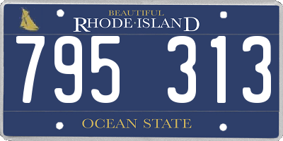 RI license plate 795313