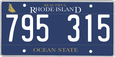 RI license plate 795315