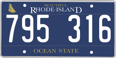 RI license plate 795316