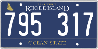 RI license plate 795317