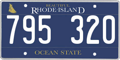 RI license plate 795320