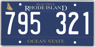 RI license plate 795321
